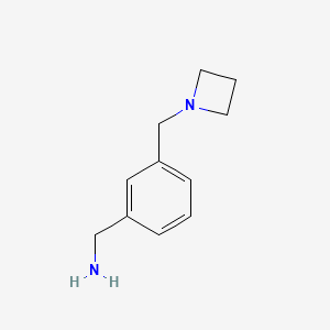 molecular formula C11H16N2 B3372685 (3-(Azetidin-1-ylmethyl)phenyl)methanamine CAS No. 926226-62-2