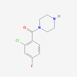 molecular formula C11H12ClFN2O B3372750 1-(2-Chloro-4-fluorobenzoyl)piperazine CAS No. 926257-29-6