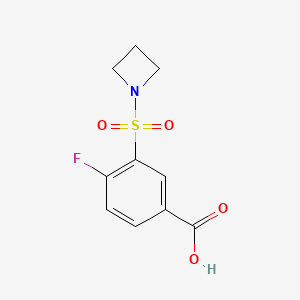 molecular formula C10H10FNO4S B3372753 3-(Azetidin-1-ylsulfonyl)-4-fluorobenzoic acid CAS No. 926259-66-7