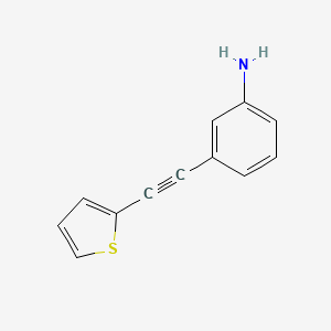 molecular formula C12H9NS B3372883 3-[2-(Thiophen-2-yl)ethynyl]aniline CAS No. 930395-89-4