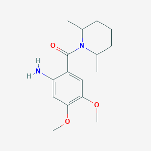molecular formula C16H24N2O3 B3373172 2-(2,6-Dimethylpiperidine-1-carbonyl)-4,5-dimethoxyaniline CAS No. 953892-79-0