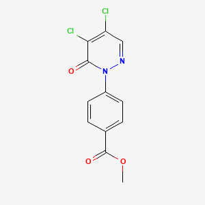 molecular formula C12H8Cl2N2O3 B3373313 Methyl 4-(4,5-dichloro-6-oxo-1,6-dihydropyridazin-1-yl)benzoate CAS No. 1000930-84-6