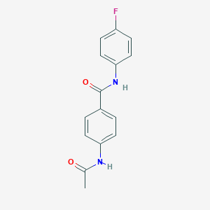 molecular formula C15H13FN2O2 B337380 4-acetamido-N-(4-fluorophenyl)benzamide 