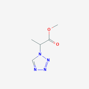 molecular formula C5H8N4O2 B033739 Methyl 2-(1H-tetrazol-1-yl)propanoate CAS No. 103557-29-5