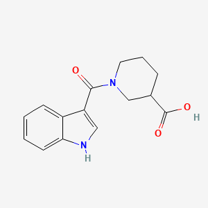 molecular formula C15H16N2O3 B3373909 1-(1H-indole-3-carbonyl)piperidine-3-carboxylic acid CAS No. 1016752-59-2