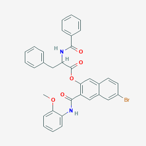 [6-Bromo-3-[(2-methoxyphenyl)carbamoyl]naphthalen-2-yl] 2-benzamido-3-phenylpropanoate