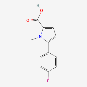 molecular formula C12H10FNO2 B3374164 5-(4-fluorophenyl)-1-methyl-1H-pyrrole-2-carboxylic acid CAS No. 1017427-35-8