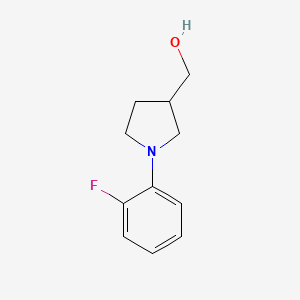 molecular formula C11H14FNO B3374175 [1-(2-Fluorophenyl)pyrrolidin-3-yl]methanol CAS No. 1017444-90-4