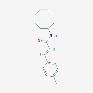 molecular formula C18H25NO B337422 N-cyclooctyl-3-(4-methylphenyl)acrylamide 