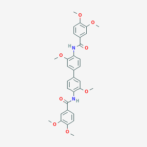 molecular formula C32H32N2O8 B337430 N,N'-(3,3'-DIMETHOXY-4,4'-BIPHENYLDIYL)BIS(3,4-DIMETHOXYBENZAMIDE) 