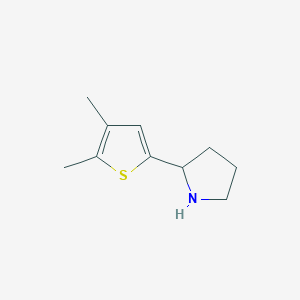 molecular formula C10H15NS B3374335 2-(4,5-Dimethylthiophen-2-yl)pyrrolidine CAS No. 1018163-24-0