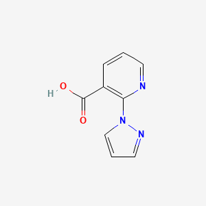 molecular formula C9H7N3O2 B3374412 2-(1H-pyrazol-1-yl)pyridine-3-carboxylic acid CAS No. 1019075-47-8