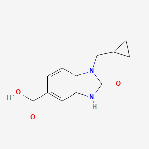 B3374441 1-(cyclopropylmethyl)-2-oxo-2,3-dihydro-1H-1,3-benzodiazole-5-carboxylic acid CAS No. 1019342-55-2