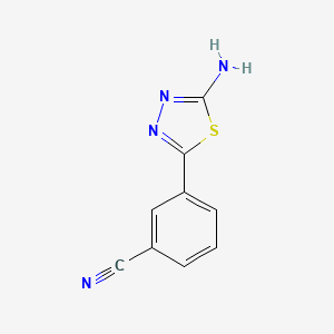 molecular formula C9H6N4S B3374501 3-(5-Amino-1,3,4-thiadiazol-2-yl)benzonitrile CAS No. 1019575-49-5