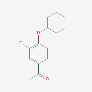 molecular formula C14H17FO2 B3374513 1-[4-(Cyclohexyloxy)-3-fluorophenyl]ethan-1-one CAS No. 1019622-76-4