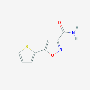 molecular formula C8H6N2O2S B3374520 5-(Thiophen-2-yl)-1,2-oxazole-3-carboxamide CAS No. 1019656-18-8
