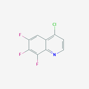 molecular formula C9H3ClF3N B3374528 4-Chloro-6,7,8-trifluoroquinoline CAS No. 1020087-33-5