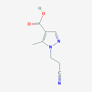molecular formula C8H9N3O2 B3374544 1-(2-cyanoethyl)-5-methyl-1H-pyrazole-4-carboxylic acid CAS No. 1020703-75-6