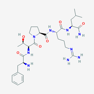 molecular formula C30H49N9O6 B033746 Phe-Thr-Pro-Arg-Leu-NH2 CAS No. 104191-78-8