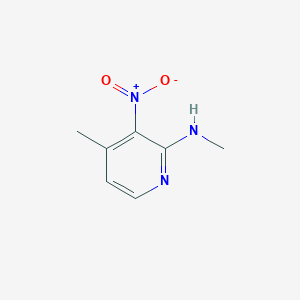 molecular formula C7H9N3O2 B3374634 N,4-dimethyl-3-nitropyridin-2-amine CAS No. 102627-56-5