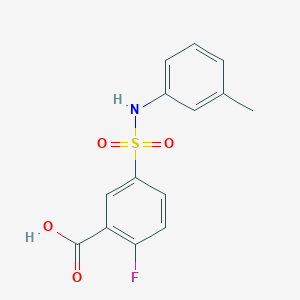molecular formula C14H12FNO4S B3374690 2-Fluoro-5-[(3-methylphenyl)sulfamoyl]benzoic acid CAS No. 1030686-17-9