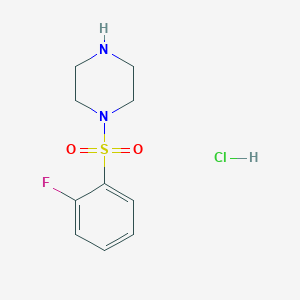 molecular formula C10H14ClFN2O2S B3374702 1-[(2-Fluorophenyl)sulfonyl]piperazine hydrochloride CAS No. 1032757-97-3