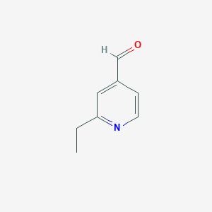 molecular formula C8H9NO B3374724 2-Ethylpyridine-4-carbaldehyde CAS No. 10349-60-7