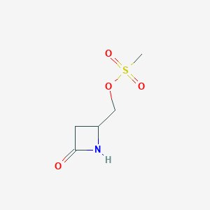 molecular formula C5H9NO4S B3374758 (4-oxoazetidin-2-yl)methyl methanesulfonate CAS No. 103883-23-4