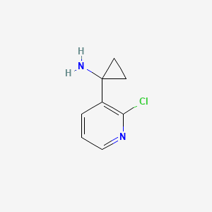 molecular formula C8H9ClN2 B3375098 1-(2-Chloropyridin-3-YL)cyclopropanamine CAS No. 1060811-74-6