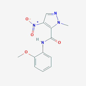 molecular formula C12H12N4O4 B337514 N-(2-METHOXYPHENYL)-1-METHYL-4-NITRO-1H-PYRAZOLE-5-CARBOXAMIDE 
