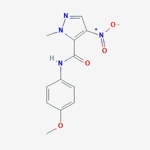 molecular formula C12H12N4O4 B337515 N-(4-methoxyphenyl)-1-methyl-4-nitro-1H-pyrazole-5-carboxamide 