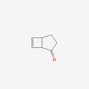 molecular formula C7H8O B3375156 Bicyclo[3.2.0]hept-6-en-2-one CAS No. 1072-77-1