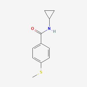molecular formula C11H13NOS B3375259 N-cyclopropyl-4-(methylsulfanyl)benzamide CAS No. 1088204-17-4