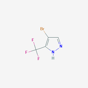 molecular formula C4H2BrF3N2 B033754 4-bromo-5-(trifluoromethyl)-1H-pyrazole CAS No. 19968-17-3