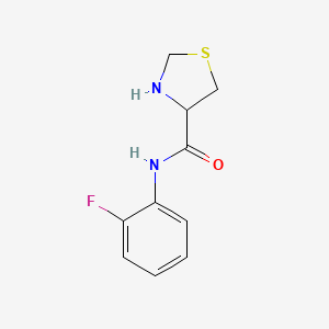 N-(2-fluorophenyl)-1,3-thiazolidine-4-carboxamide