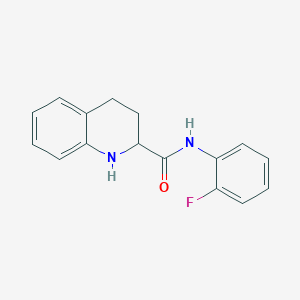 molecular formula C16H15FN2O B3375511 N-(2-fluorophenyl)-1,2,3,4-tetrahydroquinoline-2-carboxamide CAS No. 1104793-69-2