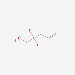 molecular formula C5H8F2O B3375516 2,2-Difluoropent-4-EN-1-OL CAS No. 110482-97-8