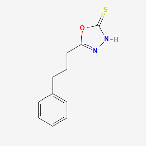 molecular formula C11H12N2OS B3375632 5-(3-Phenylpropyl)-1,3,4-oxadiazole-2-thiol CAS No. 1119505-40-6