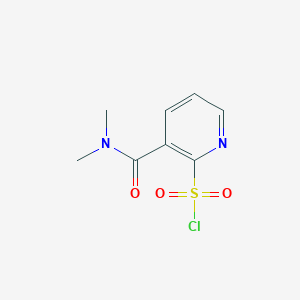molecular formula C8H9ClN2O3S B3375633 3-(dimethylcarbamoyl)pyridine-2-sulfonyl Chloride CAS No. 112006-58-3
