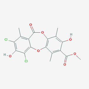 molecular formula C18H14Cl2O7 B033757 Leoidin CAS No. 105350-54-7