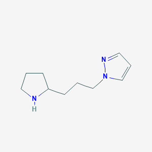 molecular formula C10H17N3 B3376065 1-(3-(Pyrrolidin-2-yl)propyl)-1H-pyrazole CAS No. 1170892-40-6