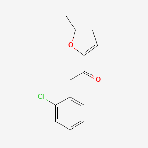 B3376250 2-(2-Chlorophenyl)-1-(5-methylfuran-2-yl)ethan-1-one CAS No. 1179082-20-2