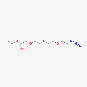 molecular formula C10H19N3O5 B3376376 Ethyl 2-[2-[2-(2-azidoethoxy)ethoxy]ethoxy]acetate CAS No. 118988-06-0