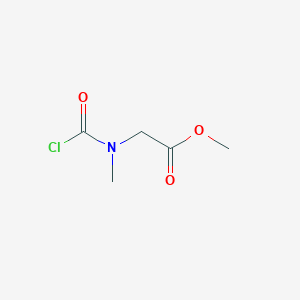 molecular formula C5H8ClNO3 B3376429 Methyl 2-[(chlorocarbonyl)(methyl)amino]acetate CAS No. 119626-08-3