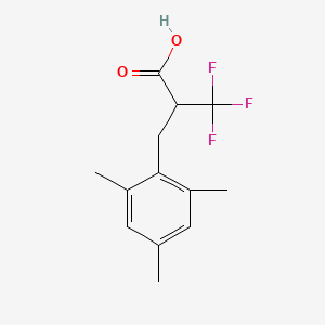 3,3,3-Trifluoro-2-[(2,4,6-trimethylphenyl)methyl]propanoic acid