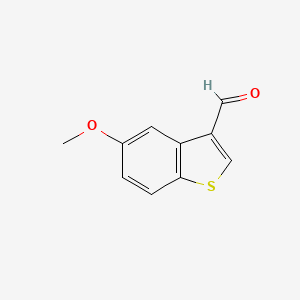 molecular formula C10H8O2S B3376742 5-Methoxybenzo[b]thiophene-3-carbaldehyde CAS No. 123392-42-7