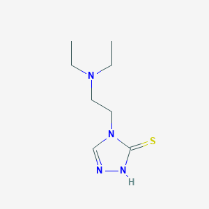 molecular formula C8H16N4S B3376766 3H-1,2,4-Triazole-3-thione, 4-[2-(diethylamino)ethyl]-2,4-dihydro- CAS No. 123799-96-2