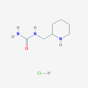 molecular formula C7H16ClN3O B3376795 (Piperidin-2-ylmethyl)urea hydrochloride CAS No. 1240528-49-7