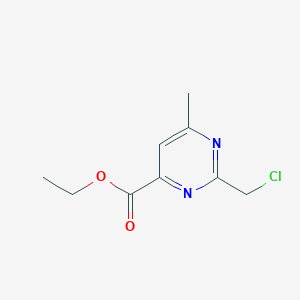 molecular formula C9H11ClN2O2 B3376800 Ethyl 2-(chloromethyl)-6-methylpyrimidine-4-carboxylate CAS No. 1240598-21-3