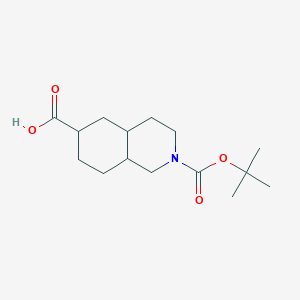 molecular formula C15H25NO4 B3376837 2-(tert-Butoxycarbonyl)decahydroisoquinoline-6-carboxylic acid CAS No. 1246034-86-5